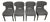 Four Hands Designer Dining Chairs- Set of 4. Grey Fabric- Nailhead Trim For Sale