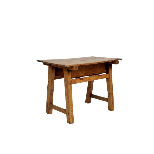 Brown Spanish Wabi-Sabi Popular Table, 1940s For Sale - Image 8 of 10