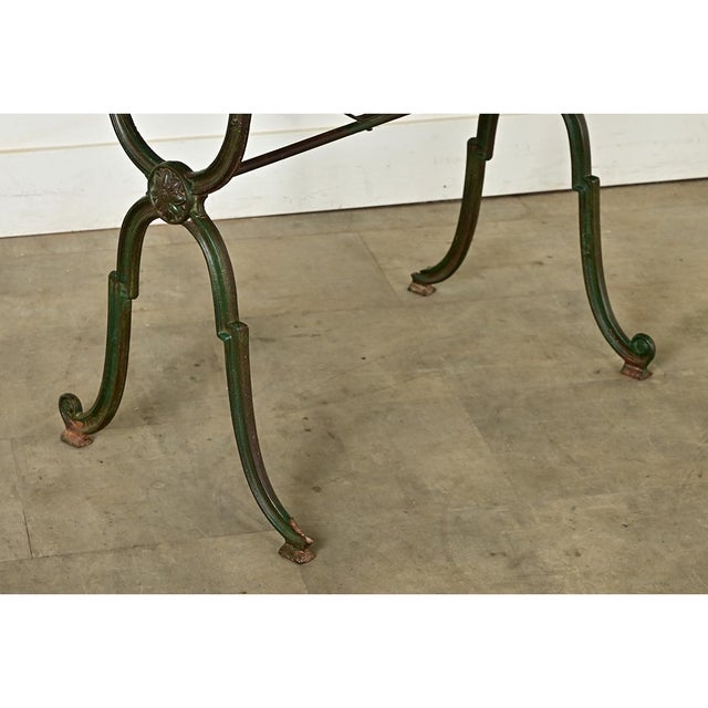 Metal French 19th Century Marble & Cast Iron Bistro Table For Sale - Image 7 of 12