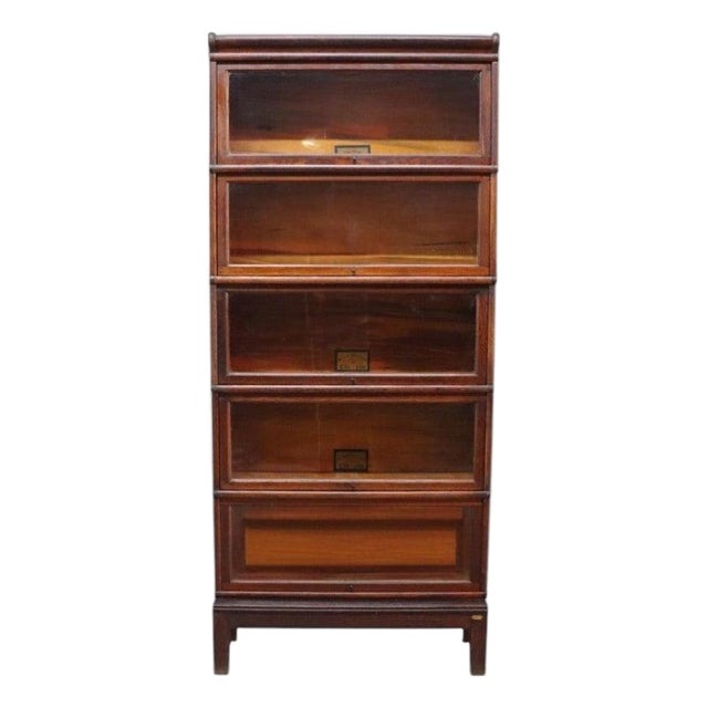 Globe Wernicke Arts & Crafts Mission Oak 5 Stack Barrister Bookcase C1920 For Sale