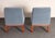 Sky Blue Pair of Mahogany and Blue Mohair Slipper Chairs by Edward Wormley for Dunbar For Sale - Image 8 of 18