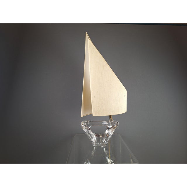 Mid-Century Modern Crystal Glass Table Lamp from Daum France, 1960s For Sale - Image 3 of 6