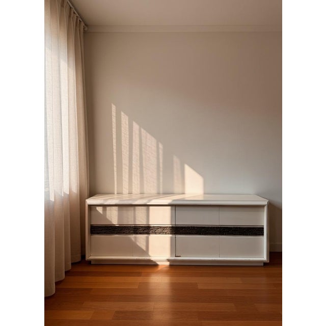 A piece of furniture that is part of a bedroom, Desirèe model, circa 1970s. It can easily be placed in a living room, as a...