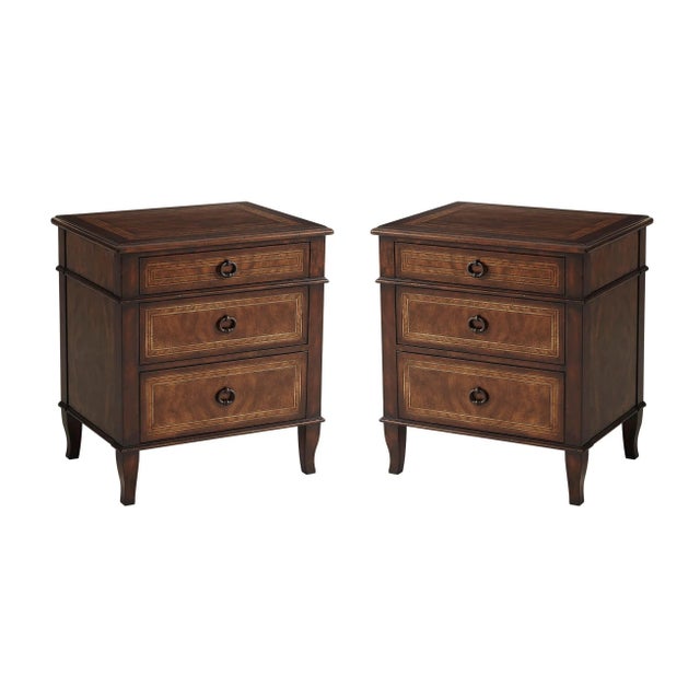 Wood Pair of Italian NeoClassic Nightstands For Sale - Image 7 of 7