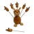 Vintage Mid-Century Wooden Cat & Mouse Cocktail Fork Set - 7 pcs For Sale
