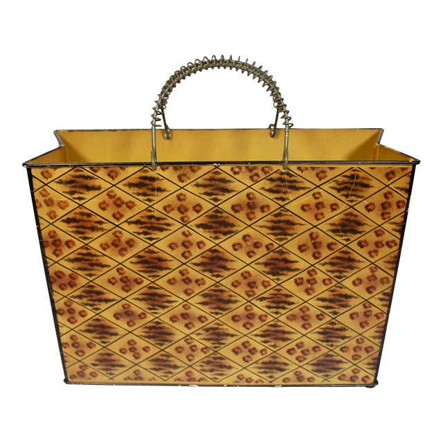 Vintage Mid Century Modern Purse Magazine Holder For Sale