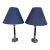 Late 20th Century Blue and Brass Lamps - a Pair For Sale