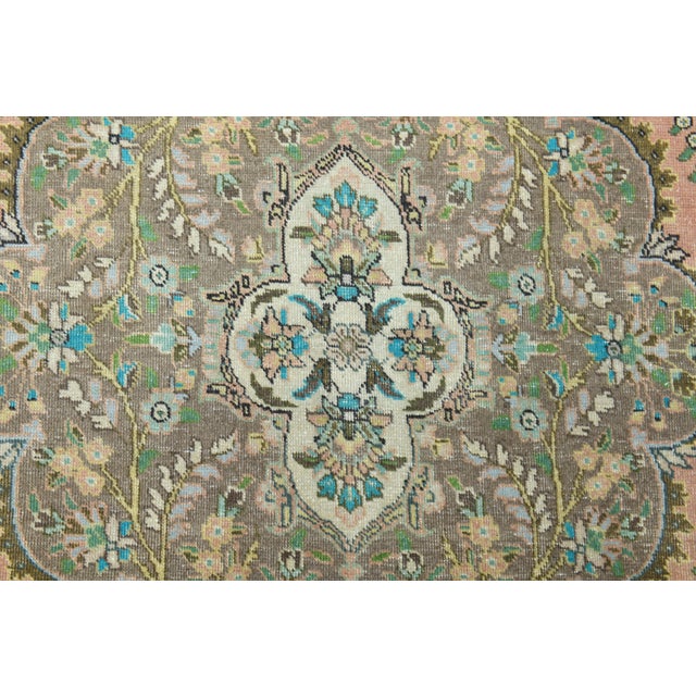 1970s Vintage Persian Handmade Wool Cotton Orange Oversized Rug For Sale In San Francisco - Image 6 of 11