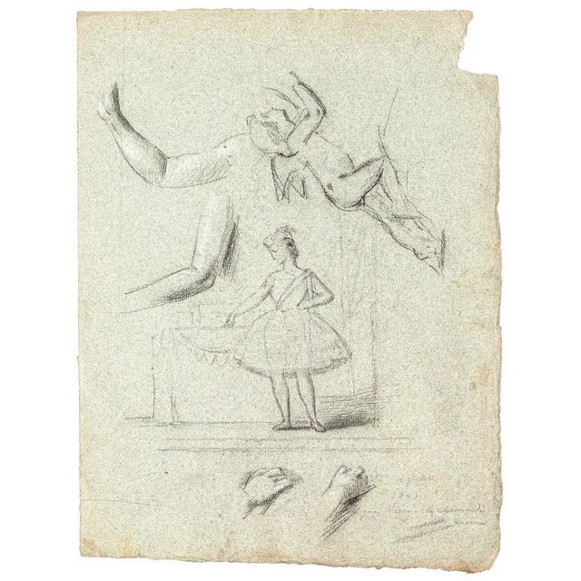 Sketch, Pencil, Early 20th Century For Sale - Image 4 of 4