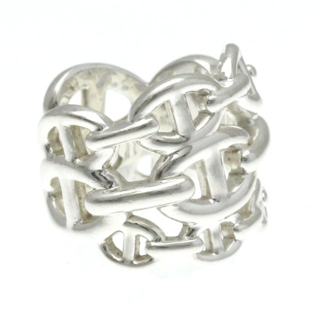 Hermes Chain D'Ancre Enchainee Ring Large Size Silver 925 Fashion No ...