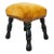 English Victorian Style Ebonized Wood and Velvet Stool For Sale