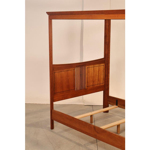 Contemporary Stickley 21st Century Collection Queen Canopy Poster Bed For Sale - Image 3 of 18