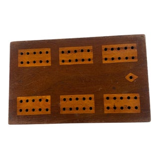 Antique English Folding Cribbage Games Box C. 1900 For Sale