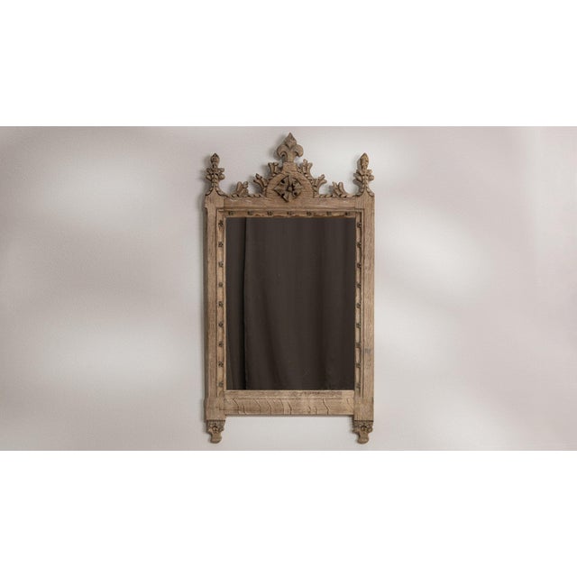 19th Century France Tan Wood Mirror For Sale - Image 10 of 10