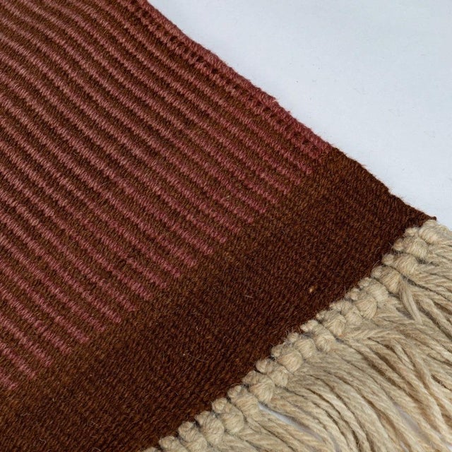 Textile Vintage Brown Rug, 1950s For Sale - Image 7 of 8