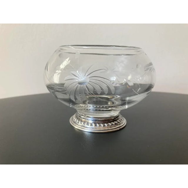 Crystal Glass and Sterling Silver Votive Candle Holder or Bowl Catchall by Duchin For Sale - Image 12 of 12
