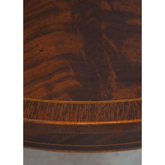1980s Kindel Winterthur Round Inlaid Coffee Table For Sale - Image 5 of 14