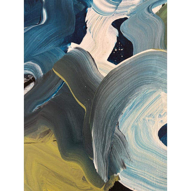 Abstract Expressionism “Tidal Whispers” Original, Acrylic Expressive Abstract Painting by Linda McDonough For Sale - Image 3 of 12