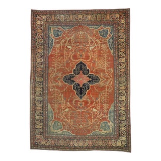 Antique Persian Farahan Rug, 08'09 X 12'03 For Sale