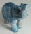 Blue Hand-Carved Miniature Elephant of Naturally Occurring Blue and Brown Sodalite Stone For Sale - Image 8 of 12