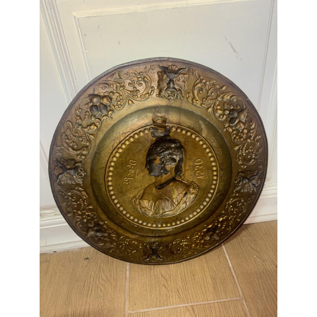Metal Handmade Bronze Plate, 1930 For Sale - Image 7 of 8