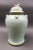 Mid 20th Century Maitland Smith Celadon Crackle Glazed Porcelain Foo Dogs Large Lidded Ginger Jar For Sale In Miami - Image 6 of 10