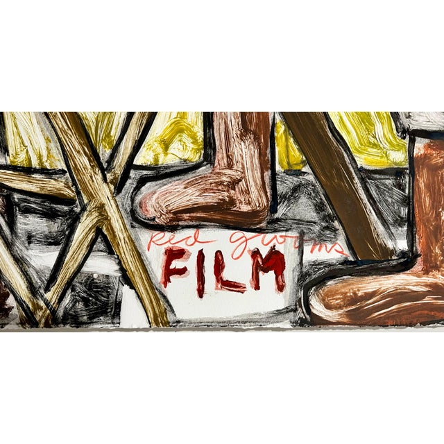 Red Grooms, Huge Red Grooms Monotype Oil Painting LA Hollywood Circus Film Cartoon Pop Art, 2006 For Sale - Image 17 of 18