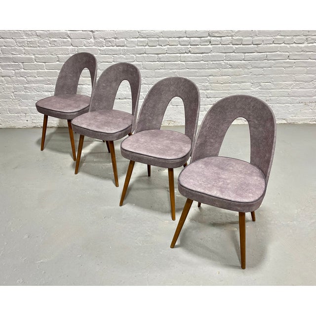 Mid Century Modern Sculptural Arch Back Dining Chairs, Set of 4, C. 1960's For Sale - Image 12 of 15