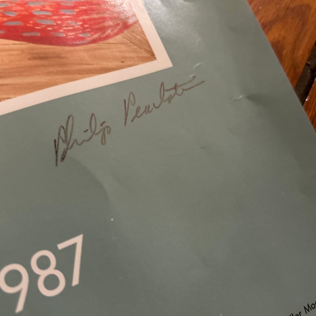 1980s Philip Pearlstein Signed Exhibition Poster For Sale - Image 11 of 12