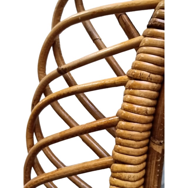 Tan Tan Bamboo Mirror, 1950s For Sale - Image 8 of 11