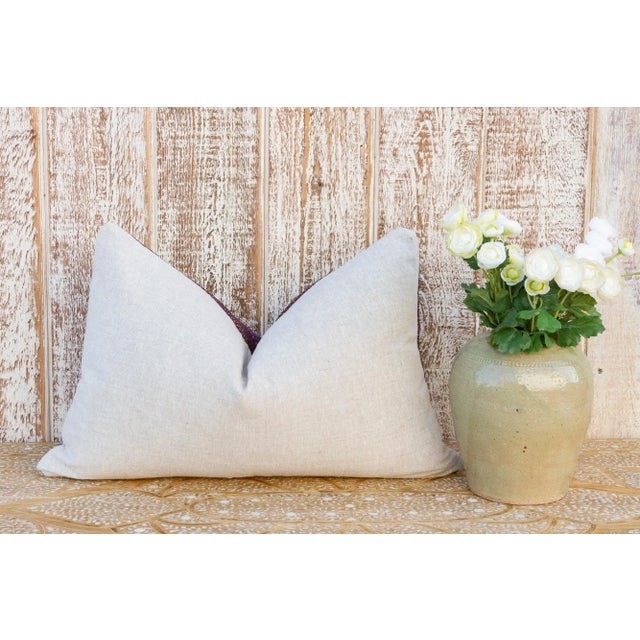 Textile Hema Vintage Lumbar Boho Kantha Pillow For Sale - Image 7 of 9