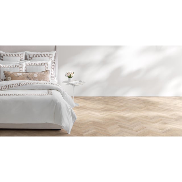 Kassatex Erin Gates x Kassatex Greek Key Full/Queen Duvet in Taupe For Sale - Image 4 of 7