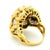 Vintage Italian Angel Skin Coral and Diamond Cocktail Ring in 18k Yellow Gold, Size 9 For Sale - Image 9 of 15