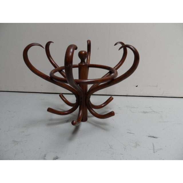 Brown Vintage Standing Coat Rack from Thonet, 1920s For Sale - Image 8 of 12