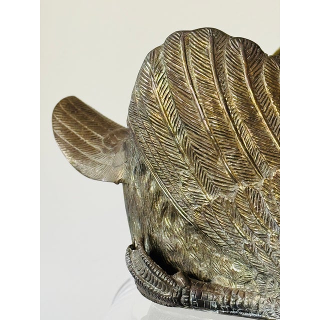 Mid Century Italian Brass Swan Planter For Sale - Image 9 of 13
