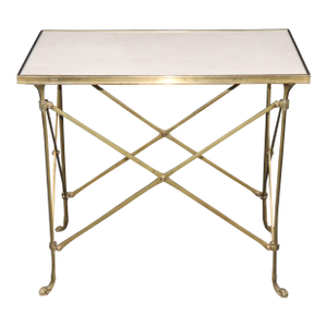 Maison Jansen Style Directoire Granite Top & Brass End Table