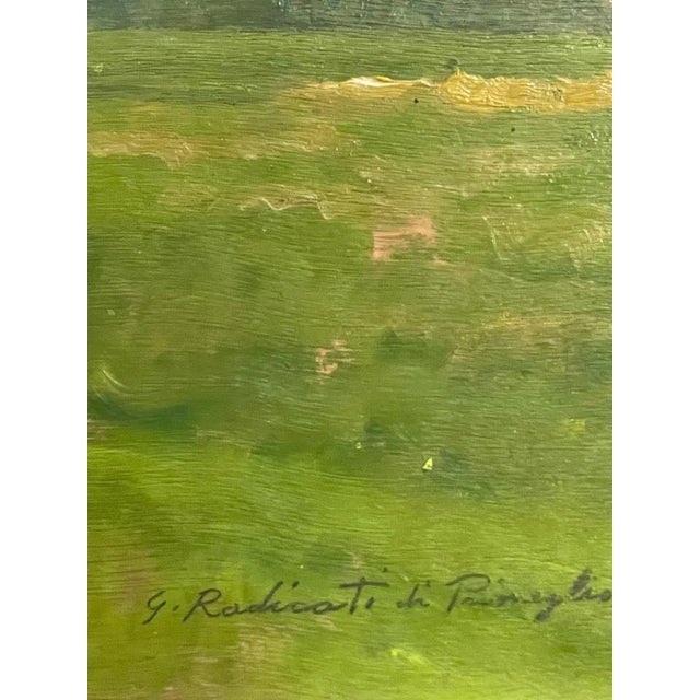 G. Radicati, Country Landscape, 20th Century, Oil Painting on Panel For Sale - Image 5 of 7
