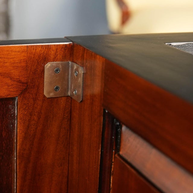Penhurst Mahogany Desk With Green Leather For Sale - Image 16 of 18