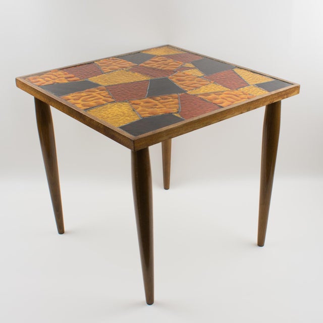 Mid-Century Modern Georges Briard Mosaic Glass and Wood Side Tables, 3 Pieces For Sale - Image 17 of 18