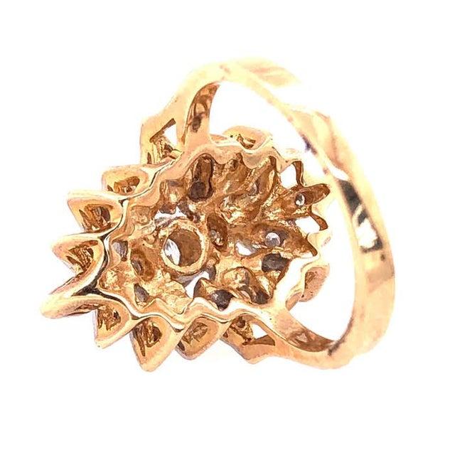 14 Karat Two Tone Gold Fashion Ring with Diamond 0.50 Total Diamond weight Size 5.75 6.6 grams total weight. Ring design...