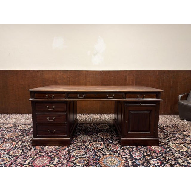 About this Classic English Mahogany Desk Partnerdesk Classic and Elegant | Antique desks in English, Classic and...