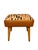 Mid-Century Modern Ottoman in Beach and Leather, 1950s For Sale - Image 4 of 9