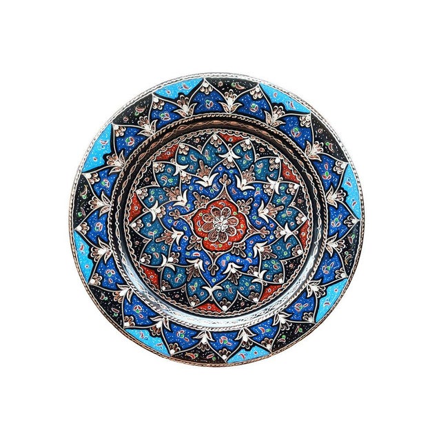 Metal Hand Carved Floral Design Desk Tray For Sale - Image 7 of 7