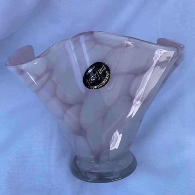 Postmodern Set of 2 Jozefina Polish Glass Bowls For Sale - Image 3 of 9