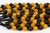Plastic Angela Caputi Tangerine and Black Beaded Multi-Strand Resin Necklace For Sale - Image 7 of 8