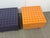 Purple Purple + Orange Peg Board Storage Tables on Casters, Set of Two For Sale - Image 8 of 12