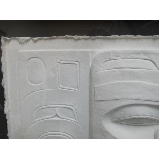 1980s Barry Herem Framed Signed Limited Edition Cast Paper Embossed Bear For Sale - Image 5 of 8