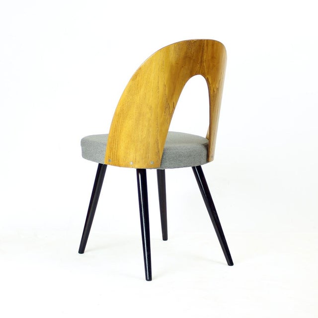 Dining Chairs in Oak & Fabric by Antonin Šuman for Tatra, 1960s, Set of 4 For Sale - Image 9 of 17