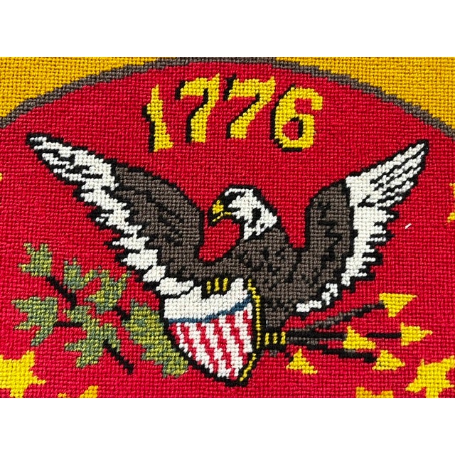 Vintage 1976 Bicentennial Needlepoint For Sale - Image 4 of 4