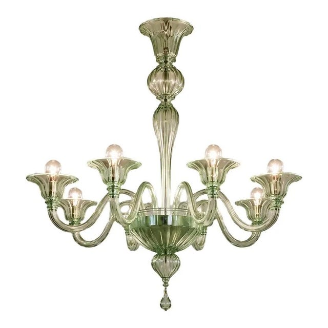 Italian Murano Glass Chandelier with Rigadin Detailing by Simoeng for Simoeng For Sale - Image 4 of 4